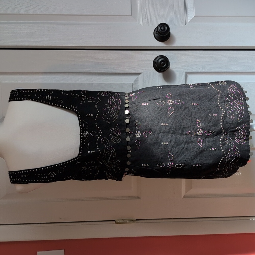 Free People Seven Wishes Black Mini Dress NWT - Picture 5 of 12